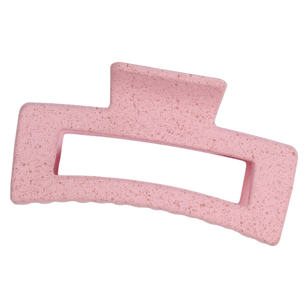 Unique Pitted Square Claw Clip - Geometric Hollow Square Minimalist Design - Back-of-Head Shower Updo Shark Clip_voghion.com