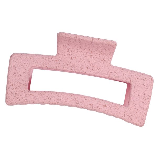 Unique Pitted Square Claw Clip - Geometric Hollow Square Minimalist Design - Back-of-Head Shower Updo Shark Clip_voghion.com