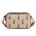 Shoulder Bag, Genuine Wide Shoulder Strap Embroidered Canvas and Leather One-shoulder Crossbody Small Square Bag, Large Capacity._voghion.com