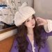 New Arrivals Korean Version Sweet Lace Bow High Fashion Beret Women's Versatile Face Lamb Wool Warm Painter Hat for Winter Cap Mujer_voghion.com