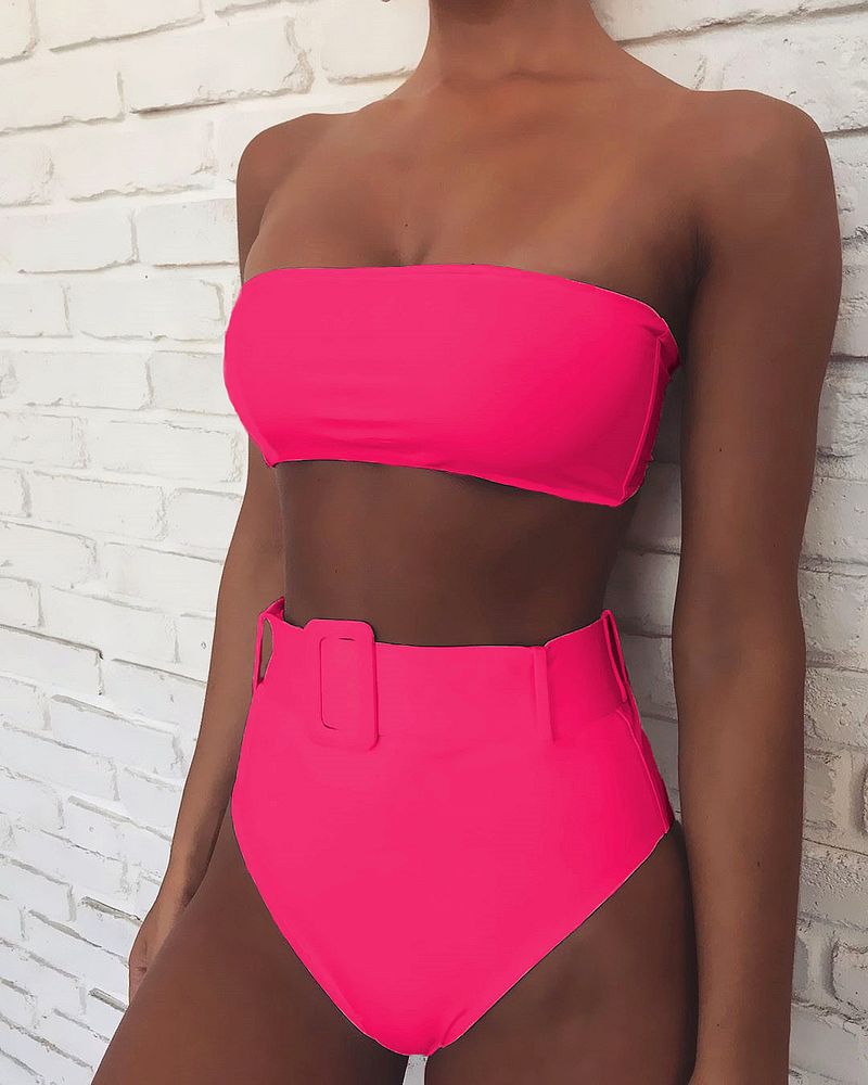 Maillot de bain bikini style chaud maillot de bain imprimé taille haute_voghion.com