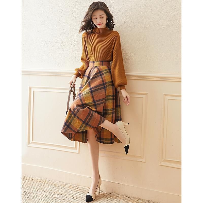 2024 Inizio Primavera Nuovo Abbigliamento da Donna, Temperamento Sociale, Maglione alla Moda e Riduce l'Età Set in Due Pezzi_voghion.com