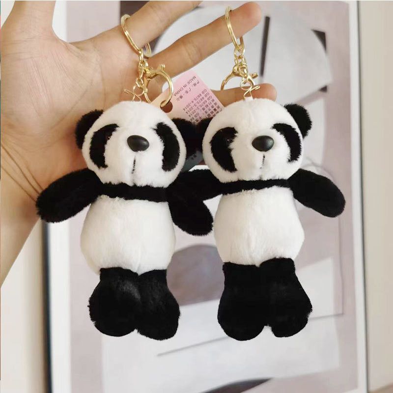 Panda Plush Keychain Genuine Cute Soft Animal Doll Stuffed Bag Toy Accessory_voghion.com