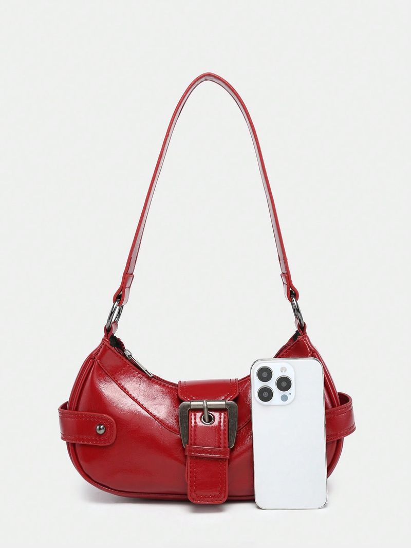 Borsa a tracolla vintage Maillard con fibbia, versatile borsa a tracolla francese, stile retrò_voghion.com