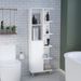 Mott Linen Bathroom Cabinet With Seven Open Shelves, One Drawer And Four Legs_voghion.com
