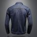 Giacca in denim con tasca applicata blu scuro, stile CT 2025, da uomo, QT5027/D9914_voghion.com