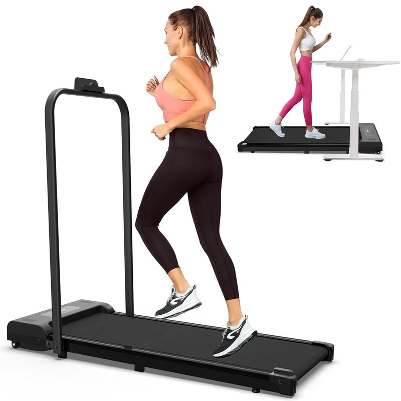 Under Desk Treadmill, Walking Pad, 2 in 1 Portable Treadmill with Handle Remote Control LED Display, Walking Jogging Machine for Home Office Use(265 l_voghion.com