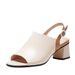 2025 Fish Mouth Color Blocked Open One Button Strap For Women's New Outdoor Versatile Coarse Heel Sandals_voghion.com