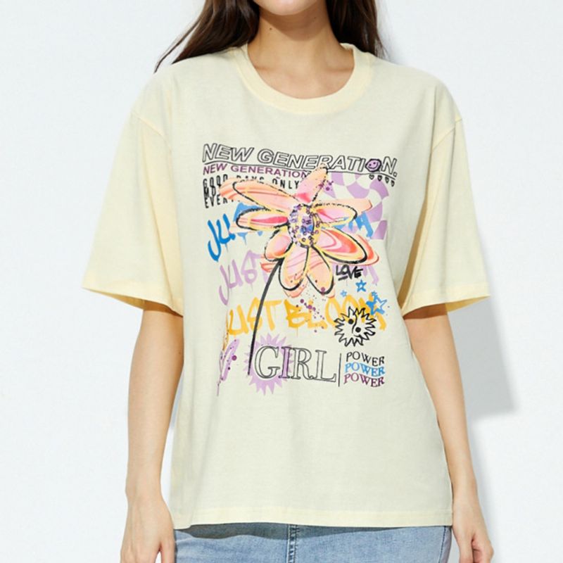 2024 Sommer Neue Lose Kurzarm Baumwolle Modische Amerikanischen Stil Casual Gedruckt T-shirt Top Trend Outfit Kleidung_voghion.com