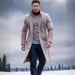 Suit collar men's autumn and winter new mid to long single breasted woolen coat_voghion.com