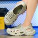 Sandalen Herren 2025 Sommer Dicker Boden Rutschfeste Laufsport Hohl Atmungsaktiv Fahren Outdoor Wasserschuhe Strand Clogs Modisch Vielseitig_voghion.com