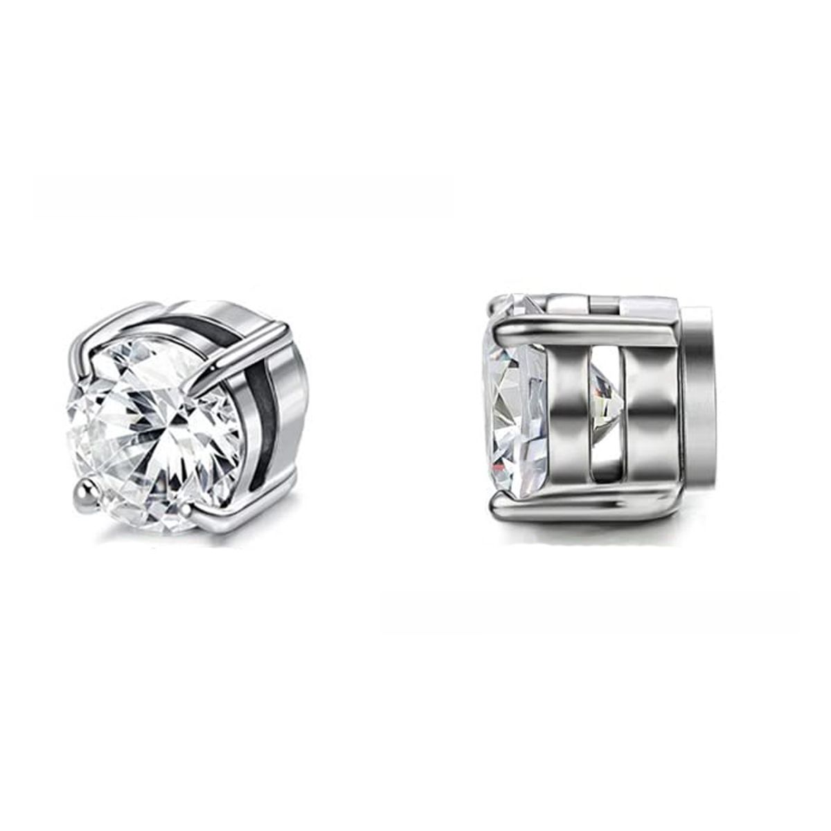 Roostevabast terasest meeste ja naiste magnetkõrvarõngad perforeerimata tsirkoonist magnetkõrvaklamber_voghion.com