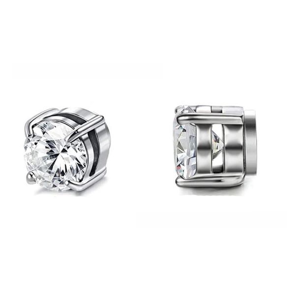 Roostevabast terasest meeste ja naiste magnetkõrvarõngad perforeerimata tsirkoonist magnetkõrvaklamber_voghion.com