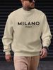 Felpa casual da uomo MILANO in morbido poliestere con maniche lunghe e scollo rotondo_voghion.com