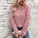 Women's Knit Sweater With Bow Tie Detail - Oversized Casual Long Sleeve Pullover For Fall & Winter_voghion.com