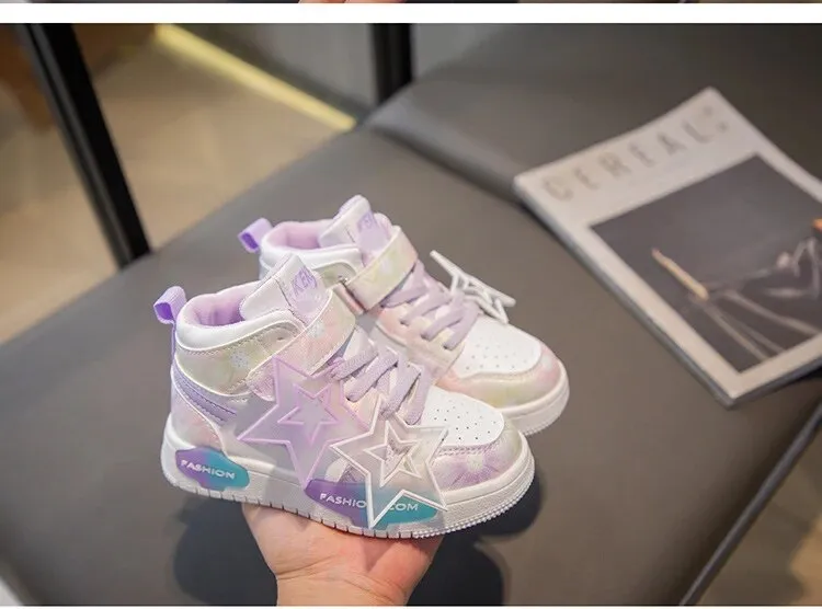 Wiosna moda dziecięca klasyczne antypoślizgowe dziecięce trampki 2024 jesienne nowe buty do chodzenia dla dziewczynek Casual Outdoor_voghion.com