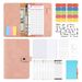 Refillable Notebooks Exclusive A6 Binder Retro PU Soft Leather Notebook Cash Budget Hand Account Book Creative Account Book_voghion.com