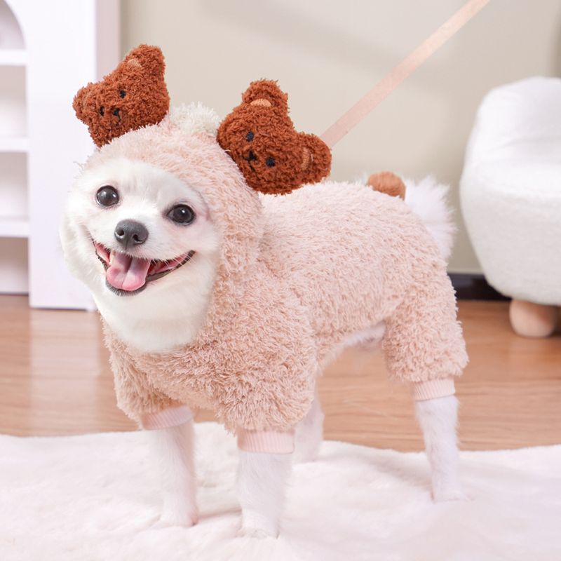 New autumn and clothing for small pet clothes, four legged winter clothing, little bear ears, fighting dogs, teddy_voghion.com