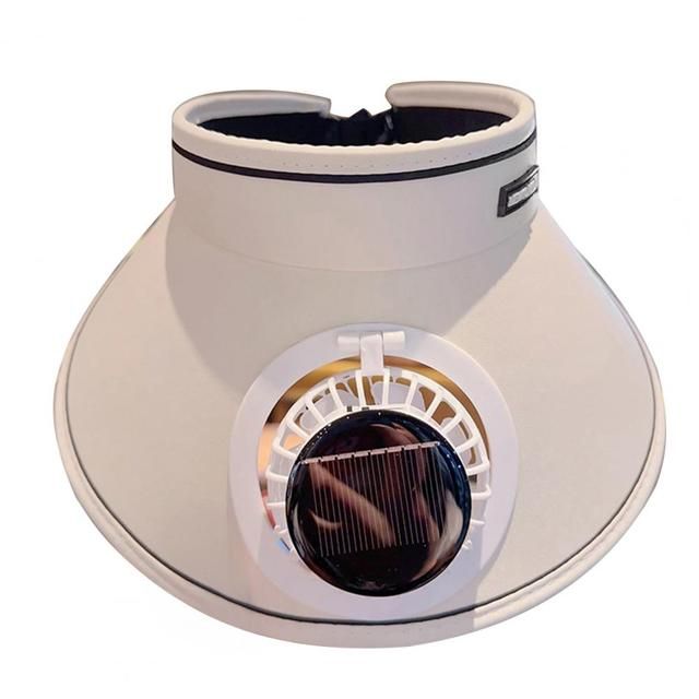 Cappello da sole con ventola solare - Tesa larga regolabile per esterni_voghion.com