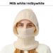 Scaldacollo invernale da ciclismo con maschera integrata, caldo e antifreddo, foderato in pile, per donna_voghion.com