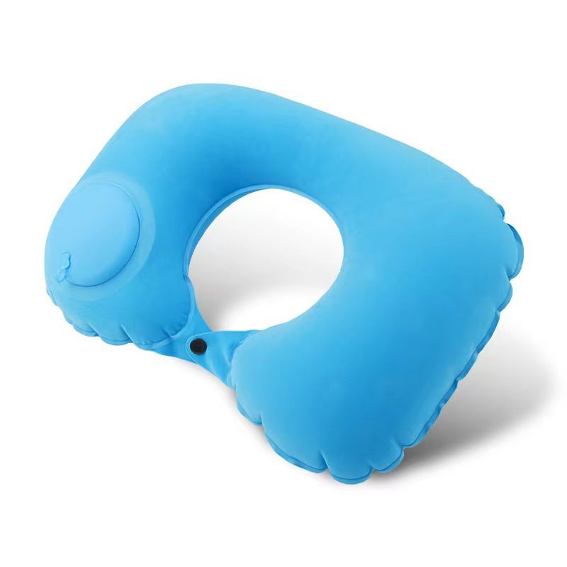 Inflatable Travel Neck Pillow - Portable U-Shaped Air Pillow For Airplane, Car, Office & Home, Lightweight & Compact, Easy To Inflate & Deflate,_voghion.com