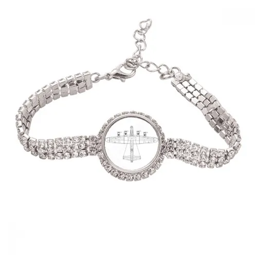 Plane E Military Art Deco Fashion Tennis Chain Anklet Bracelet Dia Jewelry_voghion.com