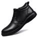 Scarpe casual da uomo Tide Zhongbang in pelle con maniche in tinta unita e cuciture in pelle corte_voghion.com