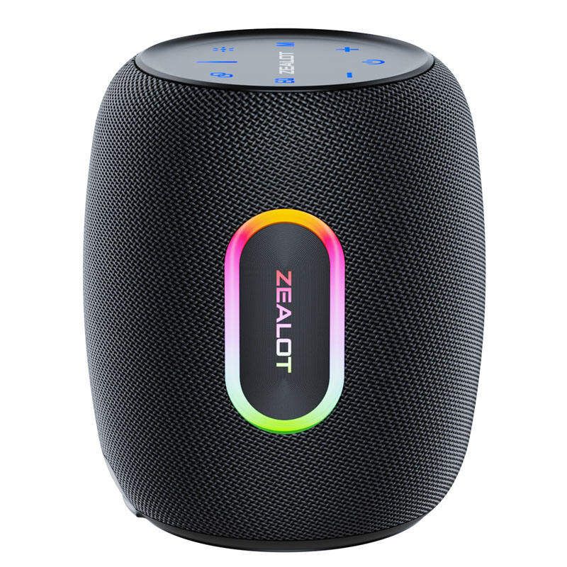 ZEALOT S64 50 W Bluetooth-Lautsprecher, kabelloser Subwoofer, TWS, tragbar, schwerer Bass, Stereo-Surround-Sound, unterstützt Micro-SD-Karte, AUX, RGB-Licht, Geräuschunterdrückung_voghion.com