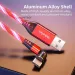 Mobile Accsori 540 Rotating LED Wing Magnetic Charging Cable, Phone Light Emitting USB Cable Charger For Mobile_voghion.com