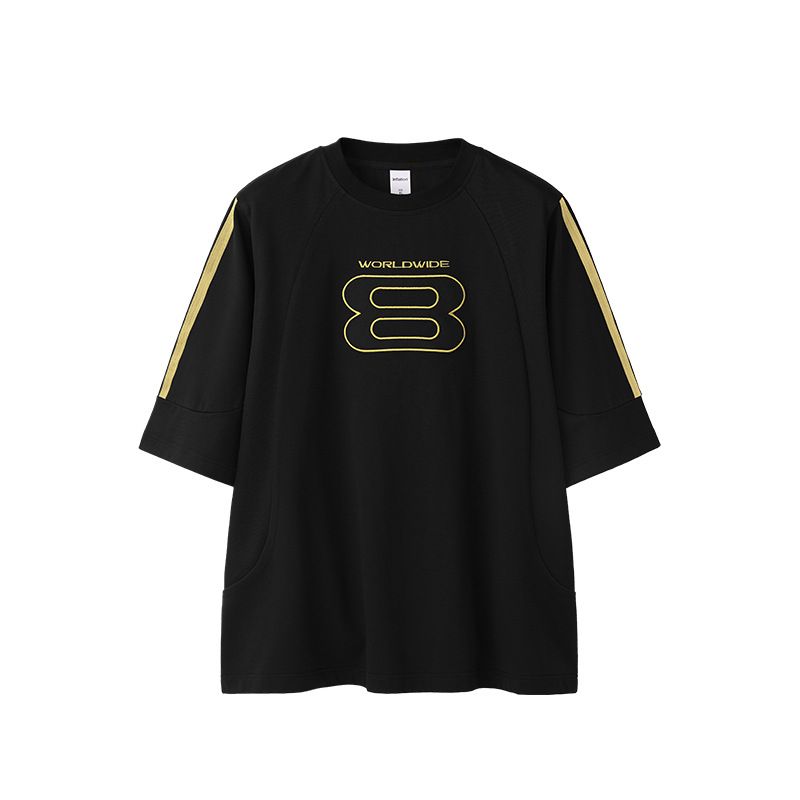 Vêtements pour hommes | T-shirt brodé rétro sport, printemps-été 2025, New JerseyFit, manches courtes_voghion.com