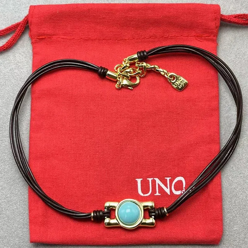 Moda donna 2025 Novità 2024, popolari collane di pietre preziose in corda di pelle Unode 50 di alta qualità in Europa e negli Stati Uniti, romantiche_voghion.com