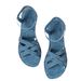 Summer Women's Wide Width Flat Sandals - Denim Casual Beach Slides (Comfortable Lightweight Breathable)_voghion.com