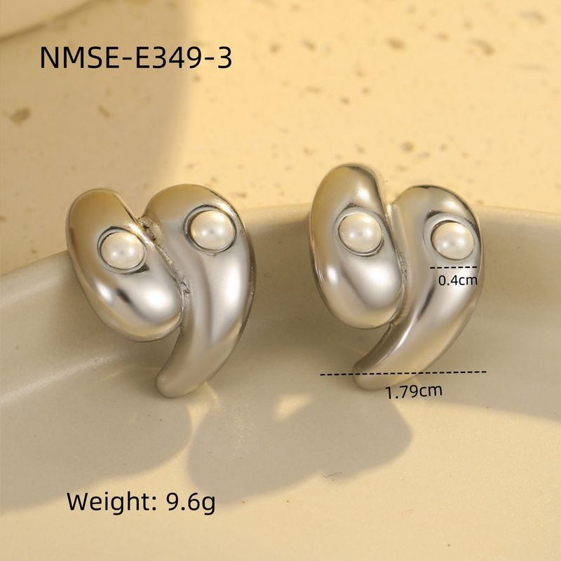Orecchini a forma di cuore con nappa in acciaio inossidabile, placcati in oro 18 carati, con collana e gioielli da mano_voghion.com