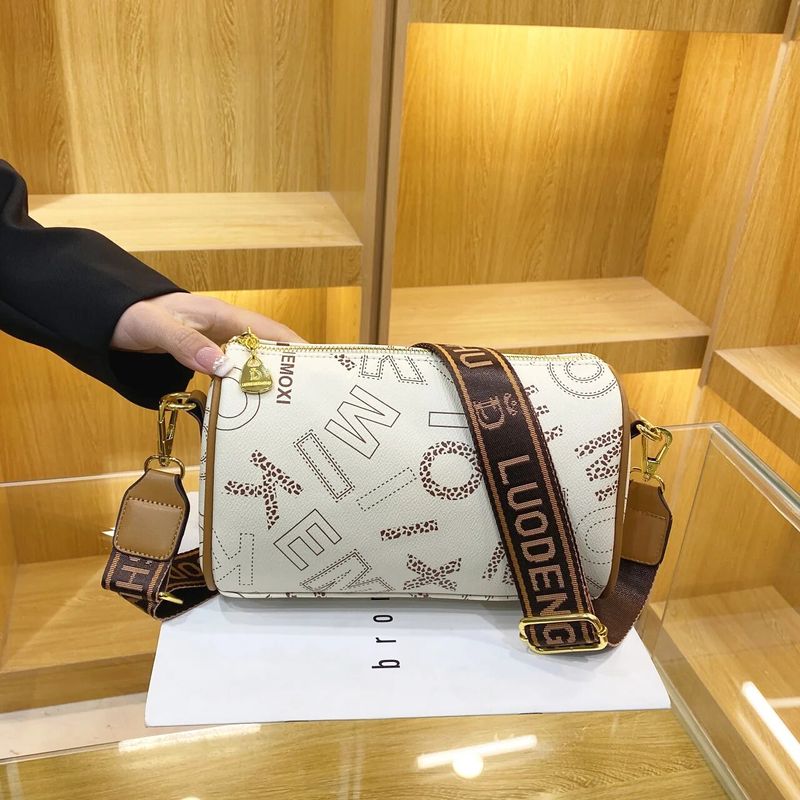 Große Pendlertasche, hochwertige, modische Breitband-One-Shoulder-Damentasche, Verteilungszylinder-Kissentasche_voghion.com