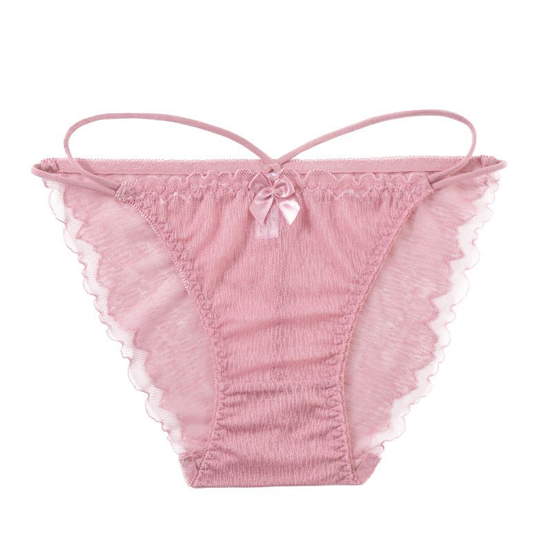 Women's Intimates Exclusive Fashion Sexy Lace Girl Large Size Seamless Underwear Full Cotton Ladies Hollow Bow_voghion.com