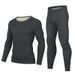 Men's Thermal Underwear Set With Fleece Lining, Thickened And Warm, Large Size, Winter Base Layer, Long Johns_voghion.com