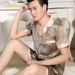 Ice Silk Silk Men's Pajamas: Spring, Summer And Autumn Thin, Plus Size Short-sleeved Shorts Set Is Super Comfortable_voghion.com