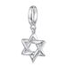 The Star Of David Pendant Charm Sterling Silver Charm,BSC1116_voghion.com