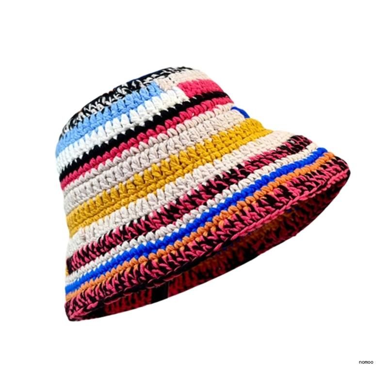 Hot Sale Woman Crochet Bucket Hat Ladies Outdoor Sports Fisherman for Travel Casual_voghion.com