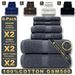 Set di 6 asciugamani da bagno in 100% cotone - Super assorbenti e morbidi - Include asciugamano da bagno, asciugamano per le mani e salvietta - Per uso domestico e SPA di lusso_voghion.com