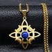 Niche Personality Simple Style Trendy Square Celtic Knot Pendant Necklace Jewelry_voghion.com