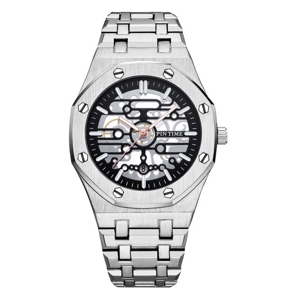 Non Mechanical Fashion Business Steel Band Sports Waterproof Quartz Men's Watch_voghion.com
