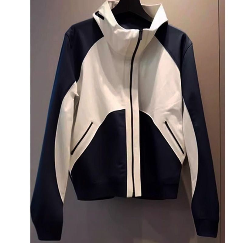 Women's Clothing goods niche jacket contrast color jacket women 2024 new style hot autumn high end feeling super good looking casual tops_voghion.com