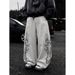 Retro Print Jogger Pants - High Street Hip-Hop Inspired Straight-Leg Sweatpants For Men, Polyester Casual Trousers With Drawstring Waist_voghion.com