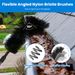 11.5FT Gutter Cleaning Brush With Telescoping Handle Rain Gutter Cleaner Extendable Gutter Cleaning Tool From The Ground With 2 Angled Brushes Anti-slip Gloves Goggles_voghion.com