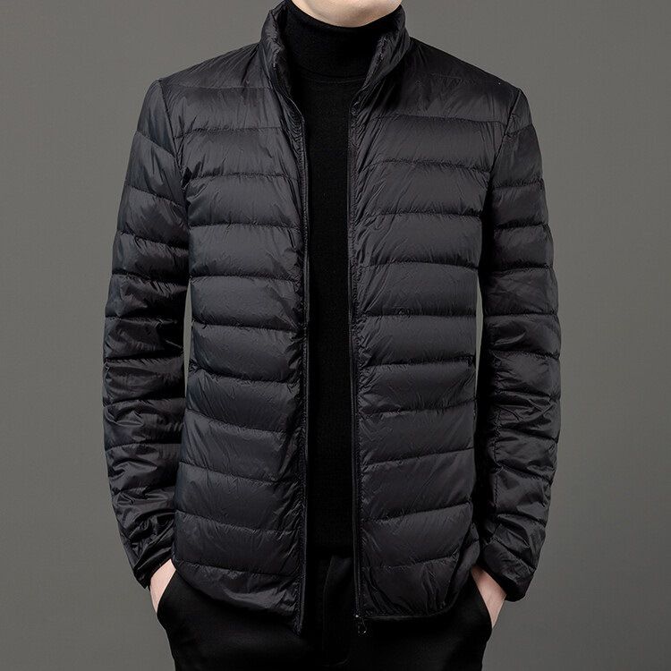 Unisex Lightweight Quilted Puffer Jacket – Full-Bound Interior & Oversized Pockets (Black/Navy/Burgundy/Light Gray, M-5XL, Polyester Shell)_voghion.com