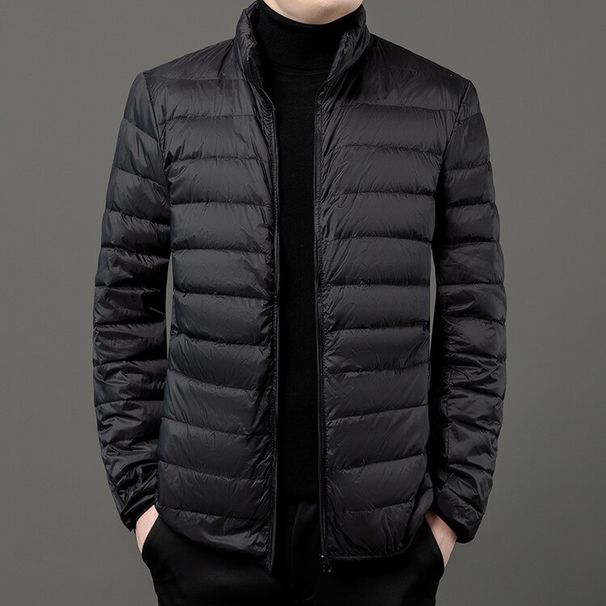 Unisex Lightweight Quilted Puffer Jacket – Full-Bound Interior & Oversized Pockets (Black/Navy/Burgundy/Light Gray, M-5XL, Polyester Shell)_voghion.com
