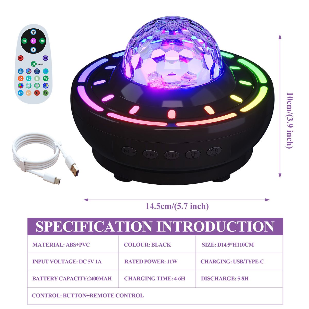 Projektorlampe Laser Sternenhimmel Wiederaufladbare Nacht Live-Streaming Bluetooth Lautsprecher Atmosphärenlicht_voghion.com