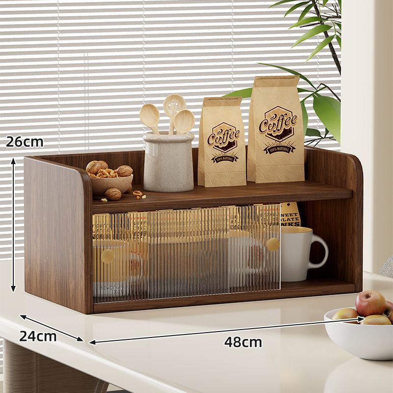 Desktop Rack Dining Table Holder Office Desk Small Dustproof Box Coffee Cup Storage Cabinet_voghion.com