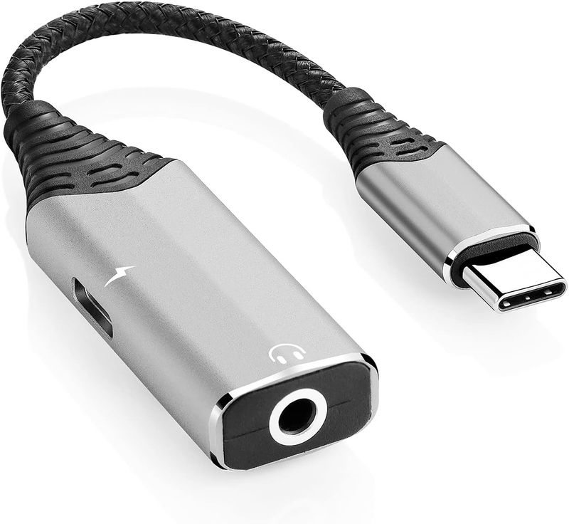 PEPPER JOBS USB-C to 3.5mm headphone jack C2PDA Plus 2-in-1 fast charging adapter, compatible with Samsung Galaxy Note_voghion.com